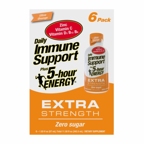 5-Hour® Extra Strength Ultra Orange Energy Drink Shot Multipack Bottles Perspective: top