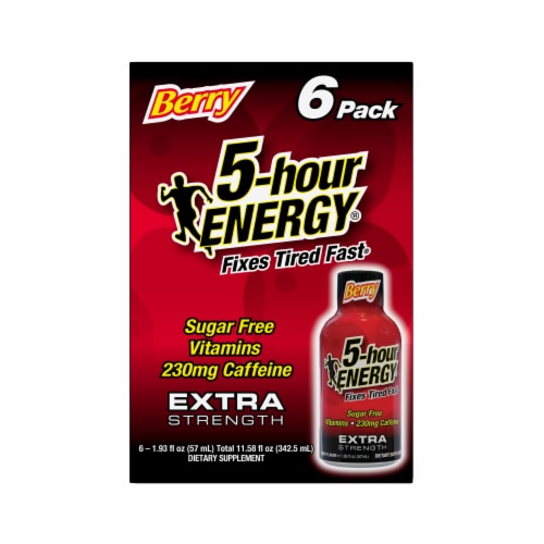 5-Hour® Extra Strength Berry Energy Drink Shot Multipack Bottles Perspective: top
