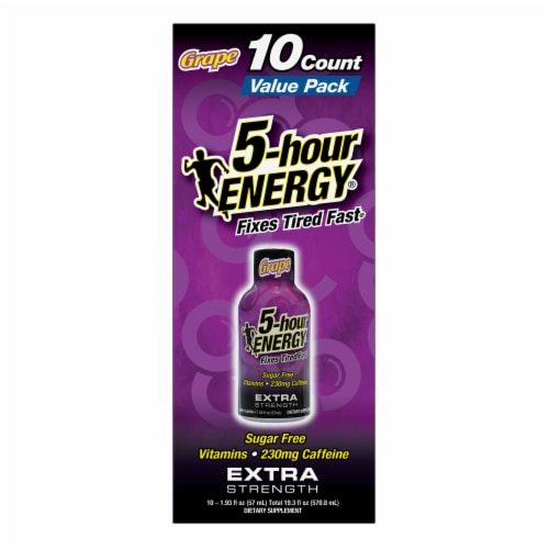 5-Hour Energy® Extra Strength Grape Energy Drink Shots Multipack Perspective: top
