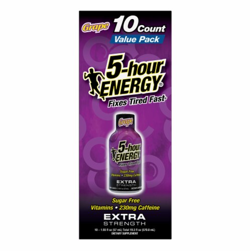 5-Hour Energy® Extra Strength Grape Energy Drink Shots Multipack Perspective: top