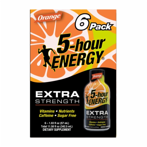 5-Hour® Extra Strength Orange Energy Drink Shot Multipack Bottles Perspective: top