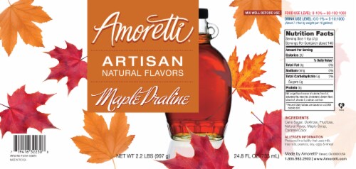Amoretti Natural Maple Praline Artisan Flavor Paste - 8 oz Perspective: top