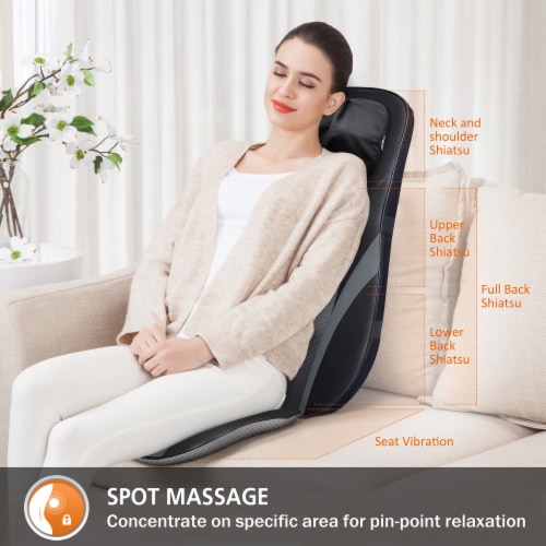 Neck Shoulder Back Massager Muscles Body Relax Heating Deep Kneading  Shiatsu