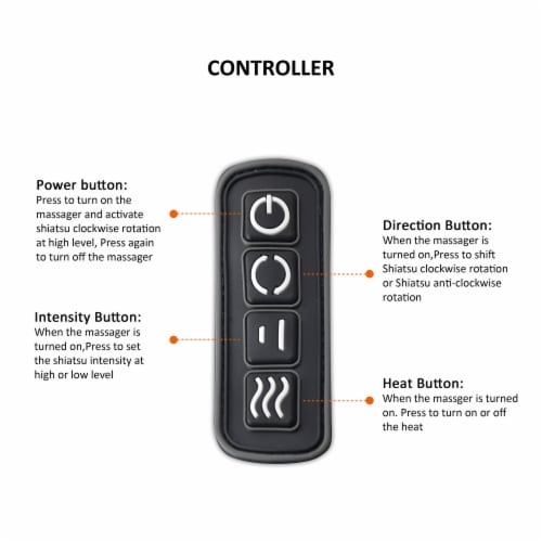 Cordless Neck and Back Massager - Shiatsu Neck and Shoulder Massager with Heat - 632NC Perspective: top