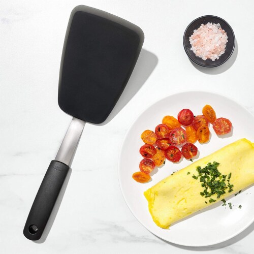 OXO Good Grips Silicone Flexible Large Turner - Black Perspective: top