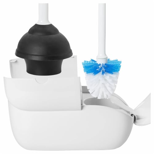 OXO Compact Toilet Brush and Canister, White