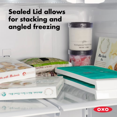 OXO Soft Works Ice Cube Tray - Blue Perspective: top