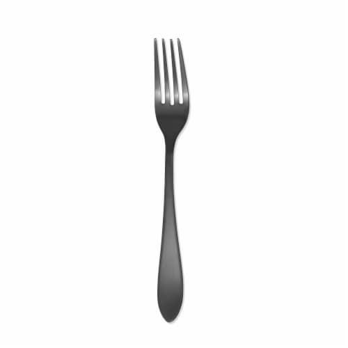 Cambridge Silversmiths Delia Salad Fork Flatware Set - Black - 6 Piece Perspective: top