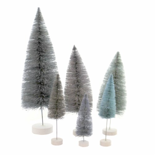 Cody Foster Spectrum Trees Winter Blue Bottle Brush Village Decorate Ms427wb Perspective: top