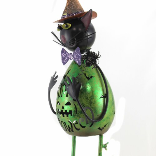 Halloween Whimsy Standing Decoration Black Cat Pumpkin Bat 32733-867-868 Cat Perspective: top