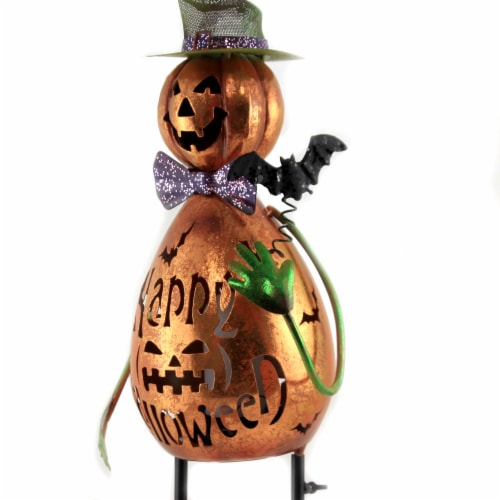 Halloween Whimsy Standing Decoration Black Cat Pumpkin Bat 32733-867-868 Pumpki Perspective: top