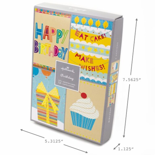 Greeting Cards Set (#68): Hallmark Birthday Icons 12 Cards and Envelopes Perspective: top