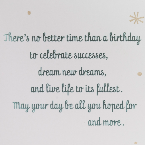 Hallmark #9 Birthday Card (Live Life to the Fullest) Perspective: top