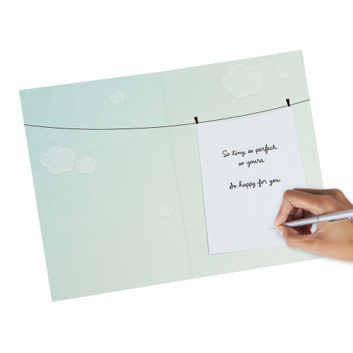 Baby Card #21: Hallmark Clothesline Card Perspective: top