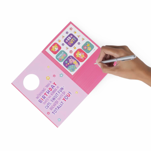 Birthday Card for Kid #1: Hallmark Fairy and Snail with Stickers Card Perspective: top