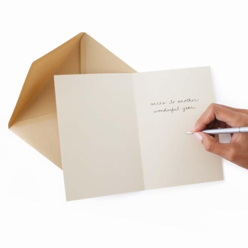 Anniversary Card (#19): Hallmark Signature Toasting Glasses Greeting Card Perspective: top