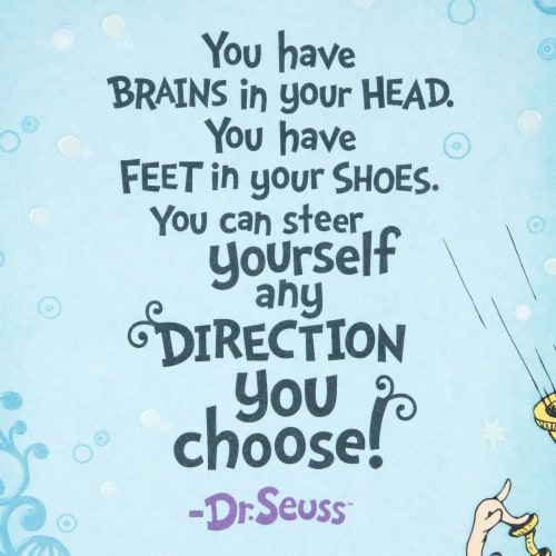 Hallmark Oh The Places You'll Go Dr. Seuss Graduation Card Perspective: top