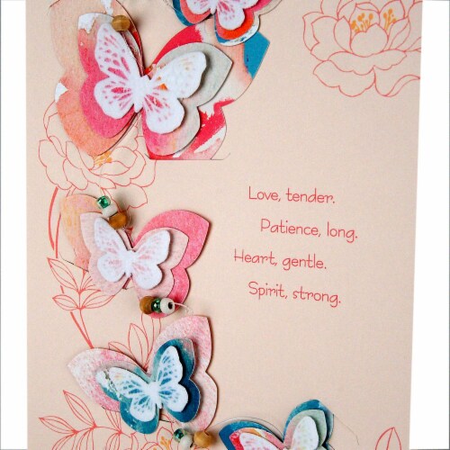 Mother's Day Card #28: Hallmark Signature Mother's Day Card for Mom (Removable Butterfly Decoration) Perspective: top
