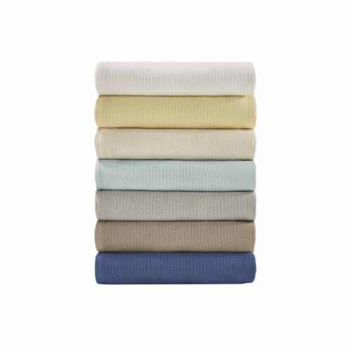 Gracie Mills Lightweight Basketweave Cotton Blanket 250 Gsm Grace 6495 Natural Twin Twin Harris Teeter