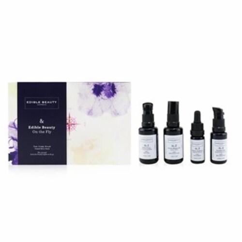 Edible Beauty & Edible Beauty On The Fly Travel Mini Kit: Cleansing Milk 15ml+ Toner Mist 30m Perspective: top