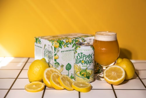 Odell Brewing Seasonal Sippin' Lemonade Craft Beer Perspective: top