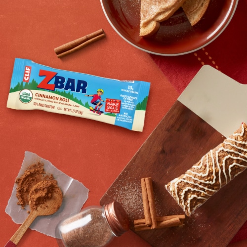 Zbar Cinnamon Roll Organic Soft-Baked Energy Snack Granola Bars Perspective: top