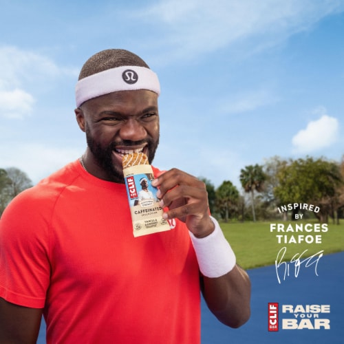 CLIF BAR Caffeinated Vanilla Almond Flavor Energy Protein Bars Perspective: top