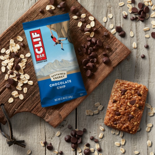 CLIF BAR Chocolate Chip Energy Protein Bar Perspective: top