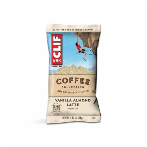 Clif Bar® Coffee Collection Vanilla Almond Latte Energy Bar Case Sale Perspective: top