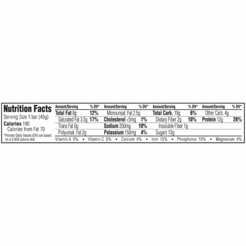 Luna Chocolate Peanut Butter Protein Bars Perspective: top
