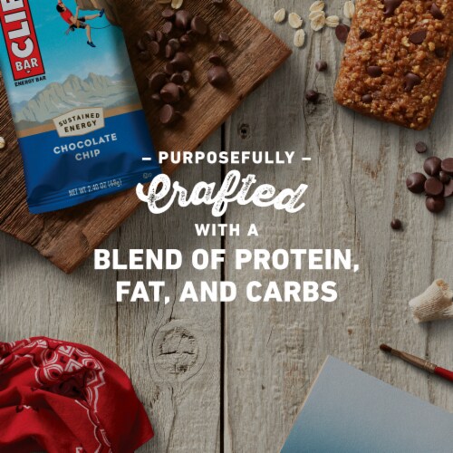 CLIF BAR® Chocolate Chip Energy Bars Perspective: top