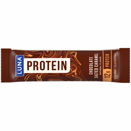 LUNA® Protein Chocolate Salted Caramel Bars 12 Count Perspective: top