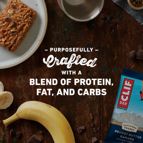 CLIF BAR® Peanut Butter Banana with Dark Chocolate Energy Bars Perspective: top