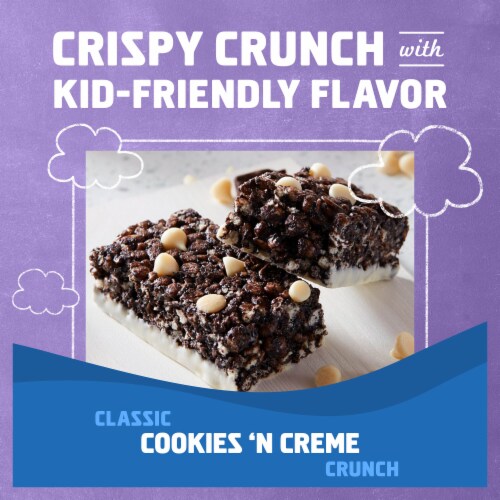 Clif Kid Zbar Protein Cookies 'N Creme Crispy Snack Bars Perspective: top