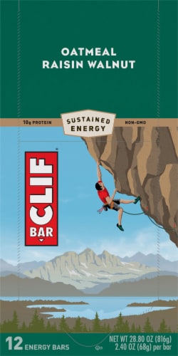 Clif Bar® Oatmeal Raisin Walnut Energy Bars Perspective: top