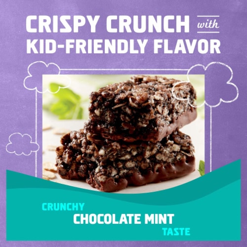 Clif Kid Zbar Protein Chocolate Mint Crispy Snack Bars Perspective: top