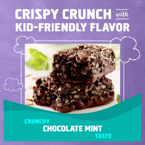 Clif Kid Zbar Protein Chocolate Mint Crispy Snack Bars Perspective: top