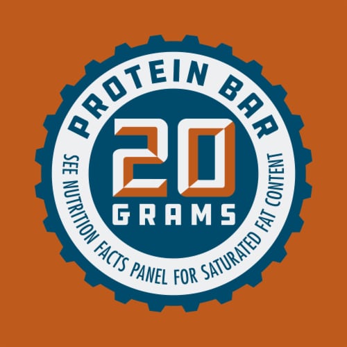 CLIF® Builders® Chocolate Peanut Butter Protein Bars Perspective: top