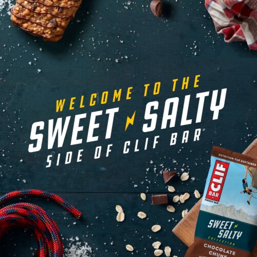 Clif Bar® Sweet & Salty Chocolate Chunk with Sea Salt Energy Bar Perspective: top