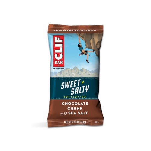 Clif Bar® Sweet & Salty Chocolate Chunk with Sea Salt Energy Bars Perspective: top