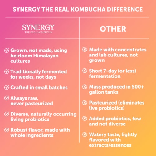 Synergy The Real Kombucha, Lemon Berry Perspective: top