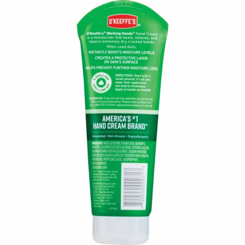 O'Keeffe's Working Hands 7 Oz. Hand Cream Tube 103899 Perspective: top