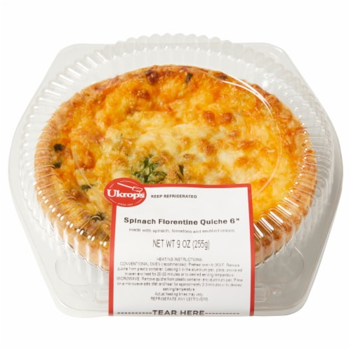 Ukrop's™ Spinach Florentine Quiche - 6 Inch Perspective: top
