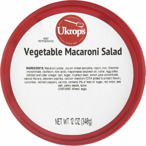 Ukrop's™ Vegetable Macaroni Salad Perspective: top