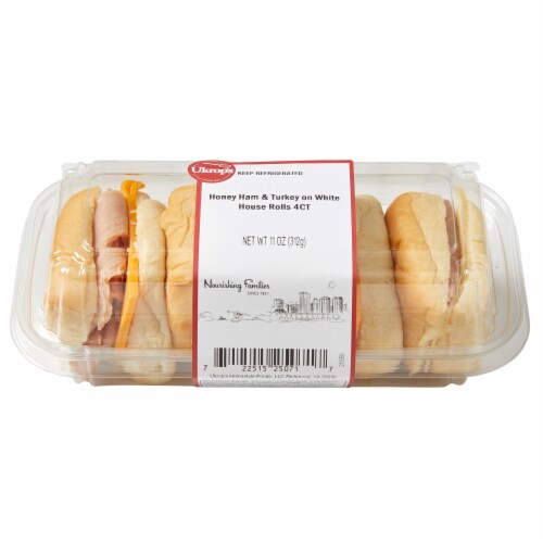 Ukrop's™ Honey Ham & Turkey on White House Rolls Perspective: top