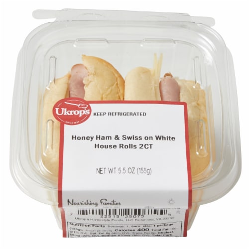 Ukrop's™ Honey Ham & Swiss on White House Rolls Perspective: top