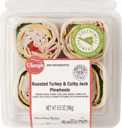 Ukrop's™ Roasted Turkey & Colby Jack Pinwheels Perspective: top