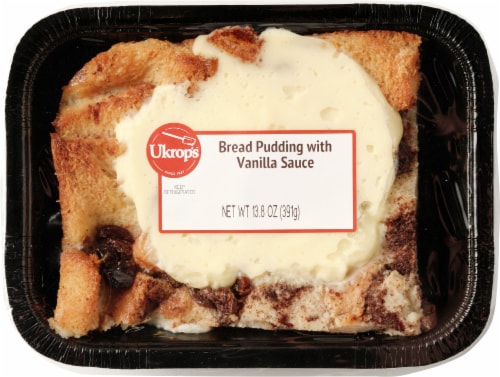 Ukrop's™ Bread Pudding with Vanilla Sauce Perspective: top