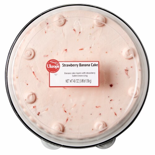 Ukrop's Strawberry Banana Cake Perspective: top