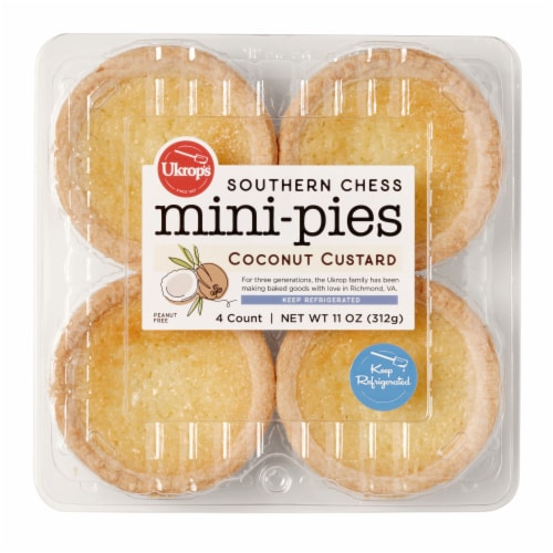Ukrop's™ Coconut Custard Mini Pies Perspective: top